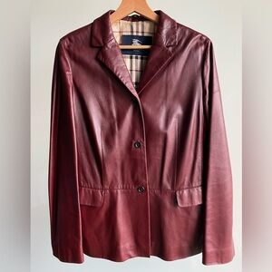 🌻Host Pick🌻 Burberry lamb nappa leather jacket, tailored, Euro Size 38 , EUC